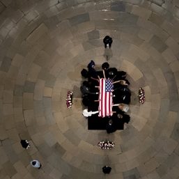 US civil rights icon John Lewis lying in state at Capitol