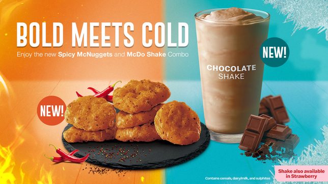McDo brings back shakes, launches spicy chicken nuggets