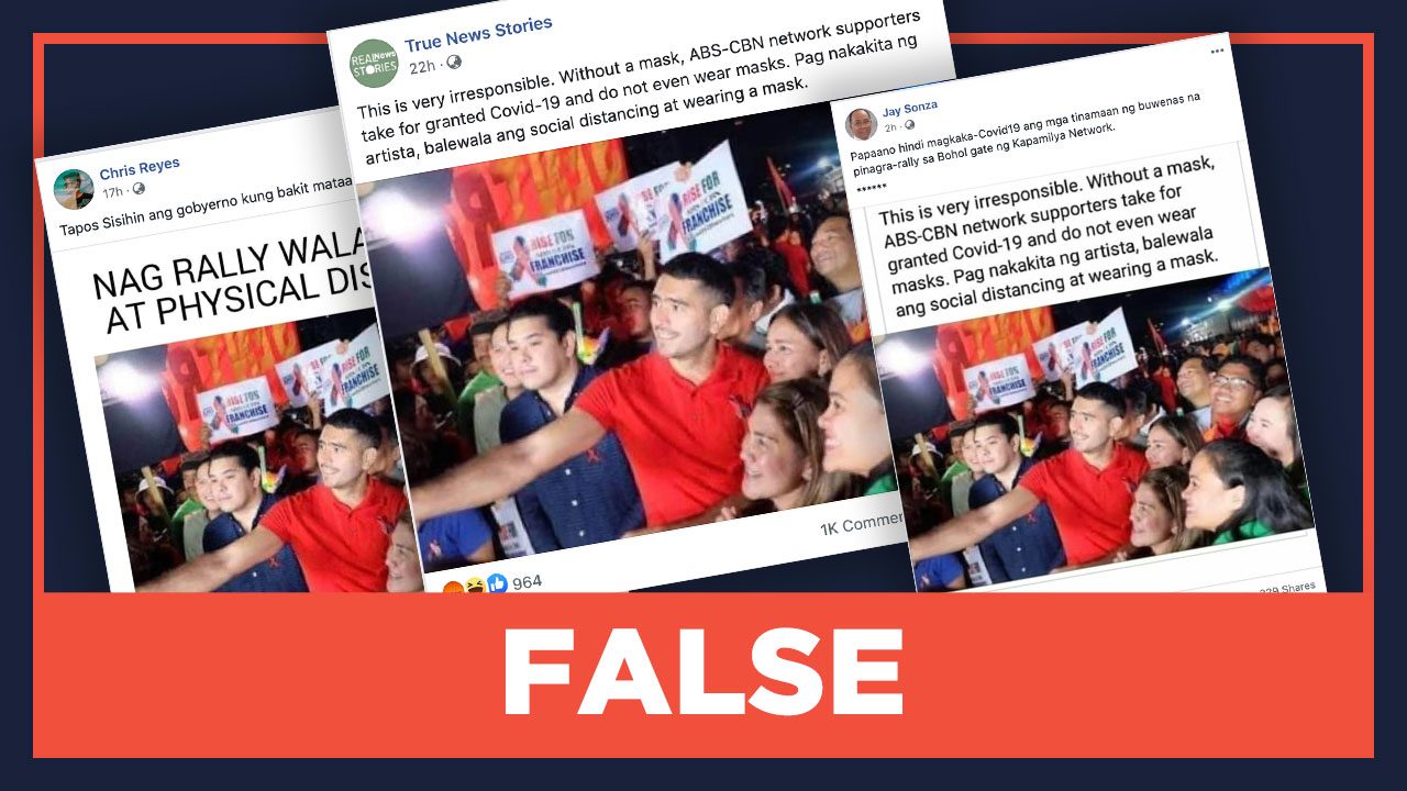 FALSE: Photo of ABS-CBN supporters flouting quarantine rules