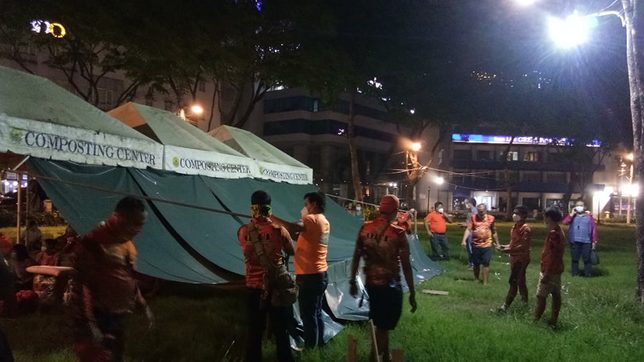Families of Cebu hospital patients camp out at Fuente Osmeña Circle