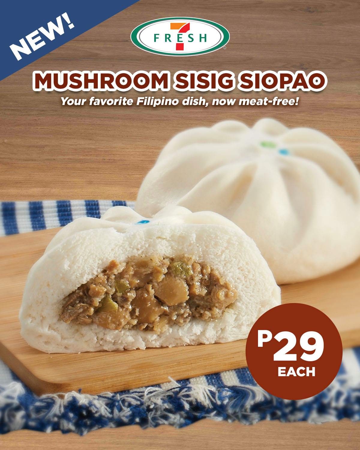 7-Eleven now offers meat-free mushroom siopao in Mindanao stores