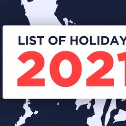 LIST: Philippine holidays for 2021