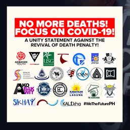 Youth groups slam push for death penalty amid worsening pandemic