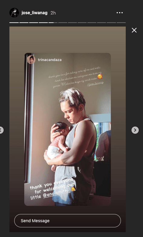 LOOK: Trina Candaza posts touching photo of Carlo Aquino and baby Enola Mithi