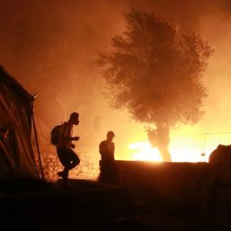 Greece’s main migrant camp gutted after huge blaze
