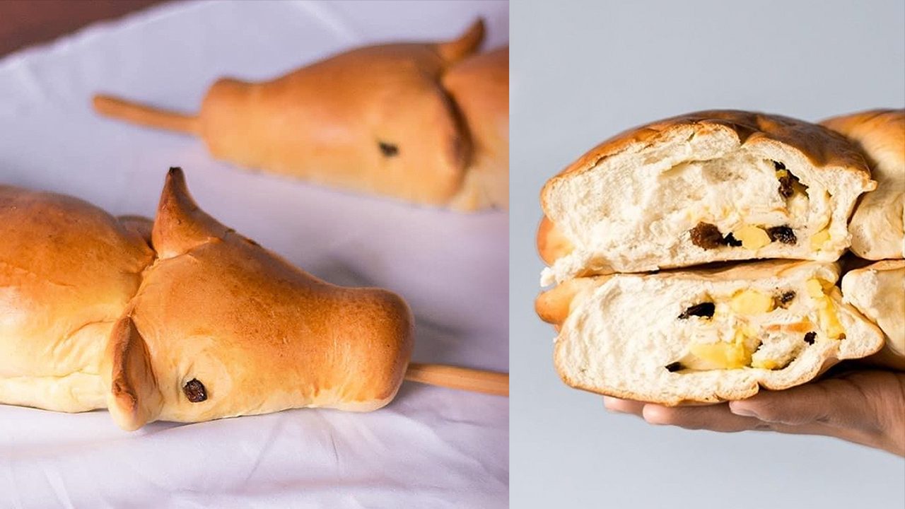 LOOK: This ‘lechon bread’ is filled with raisins and cheese