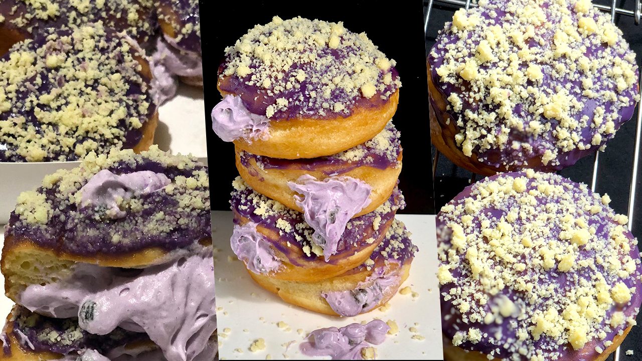 LOOK: These ube cheese donuts have pearls inside