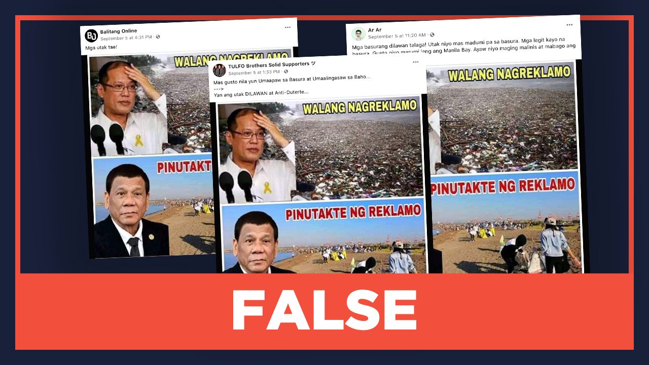 FALSE: Photo of Manila Bay during Aquino’s term