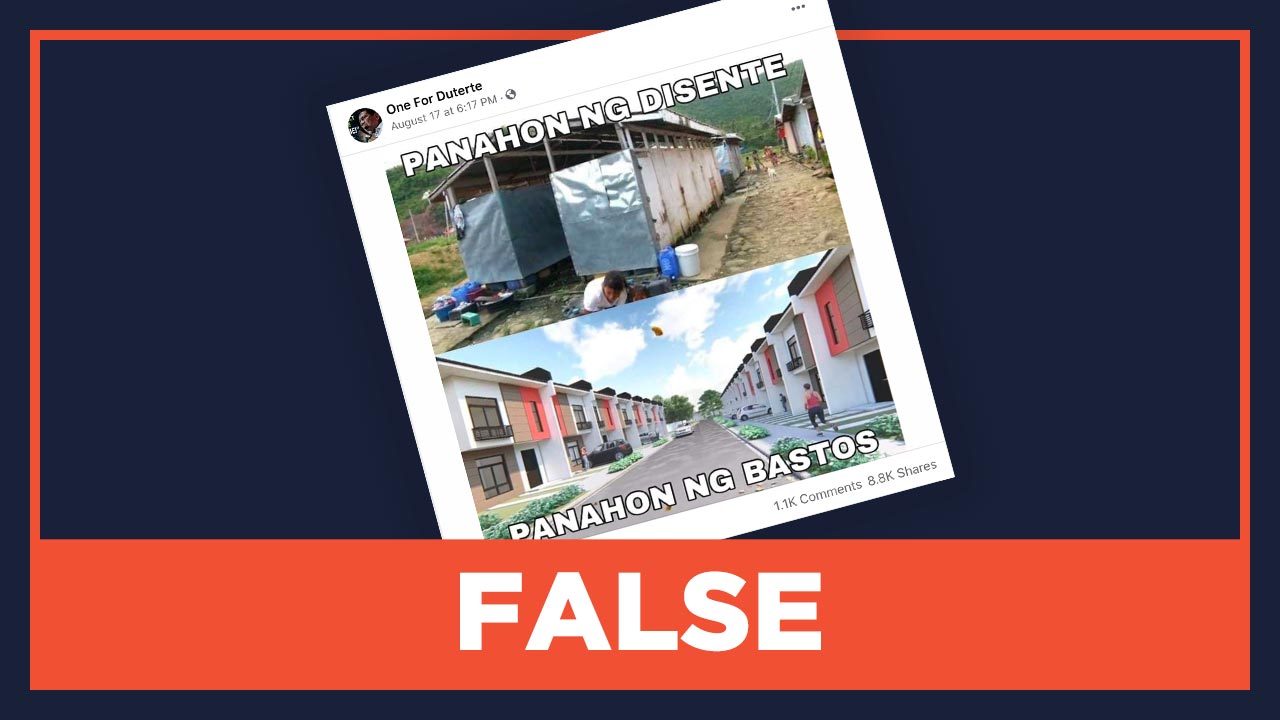 FALSE: Photo of housing project during Duterte administration