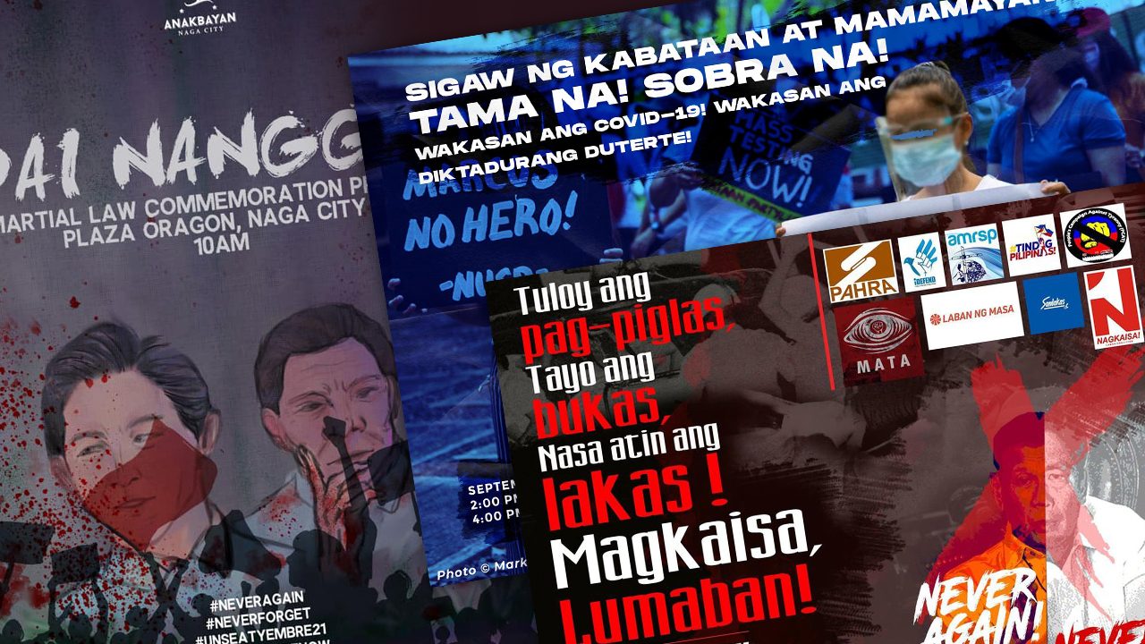 LIST: 48th Martial Law anniversary protests, activities