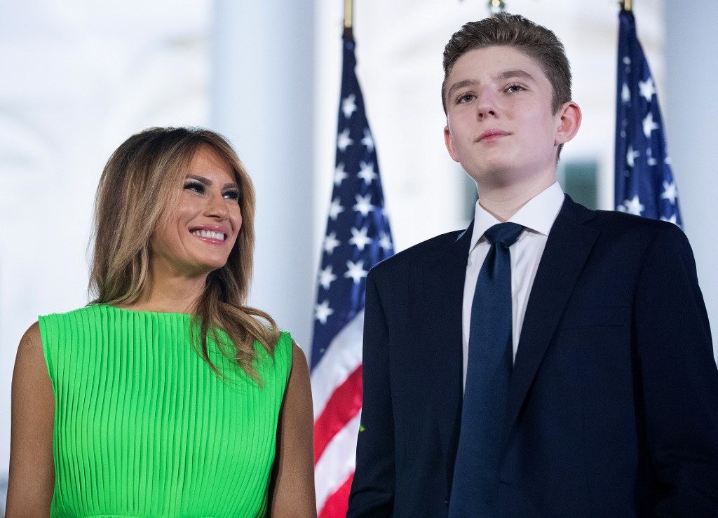 Trump’s teen son caught coronavirus, first lady reveals