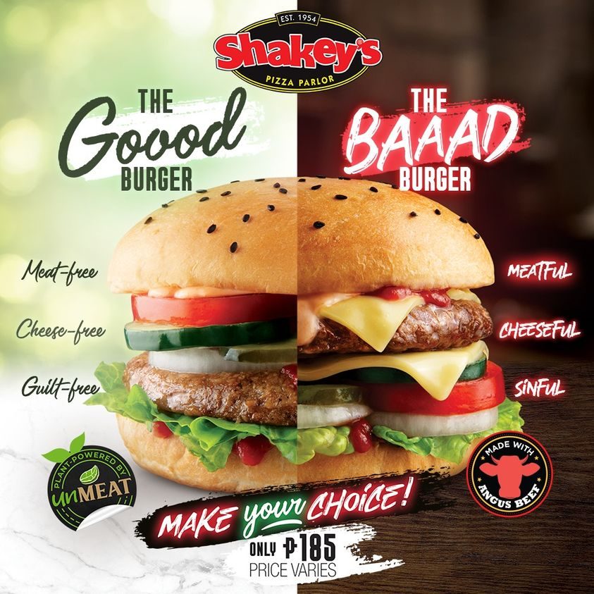 Shakey’s now offers burgers, includes meatless option