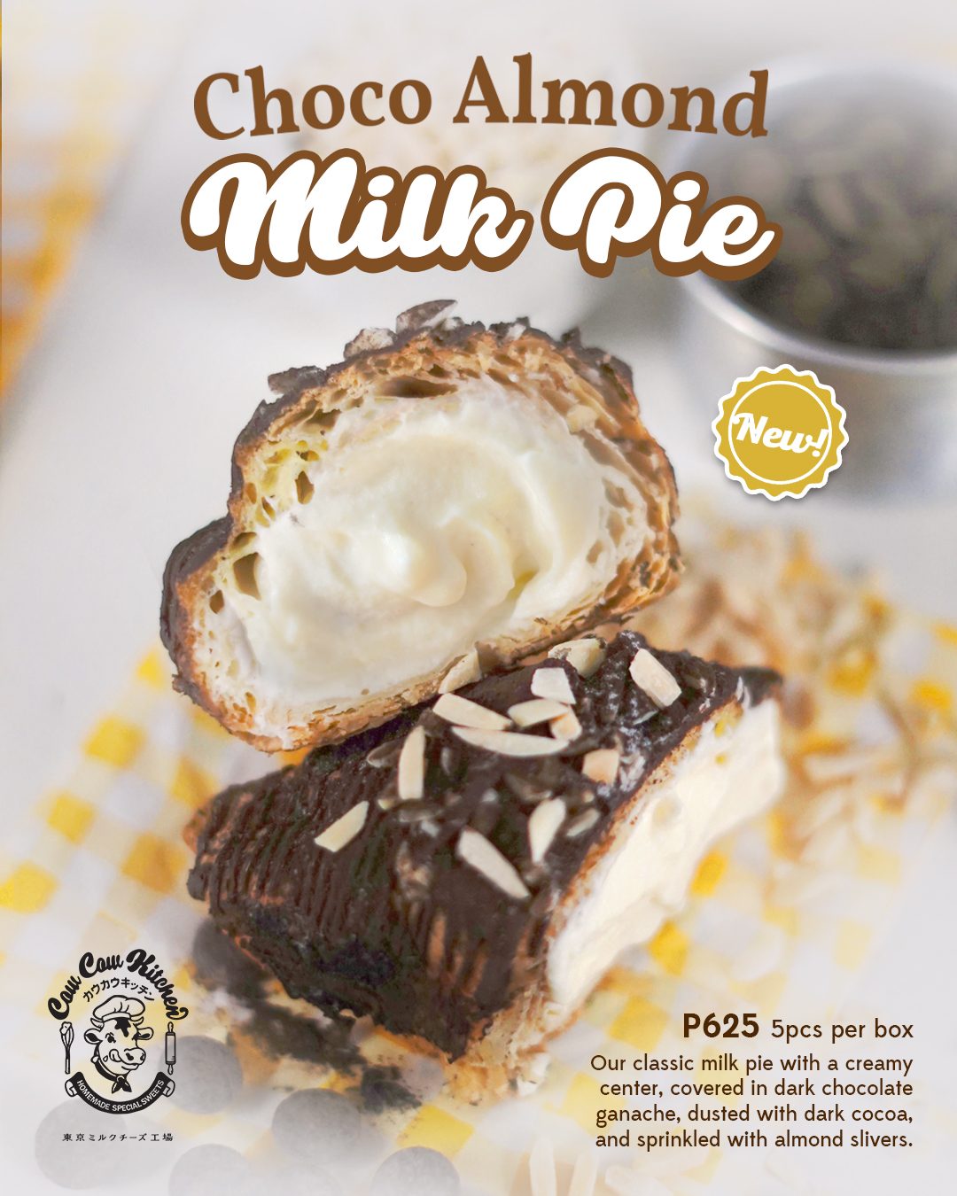 Choco almond milk pies by Tokyo Milk Cheese Factory now available