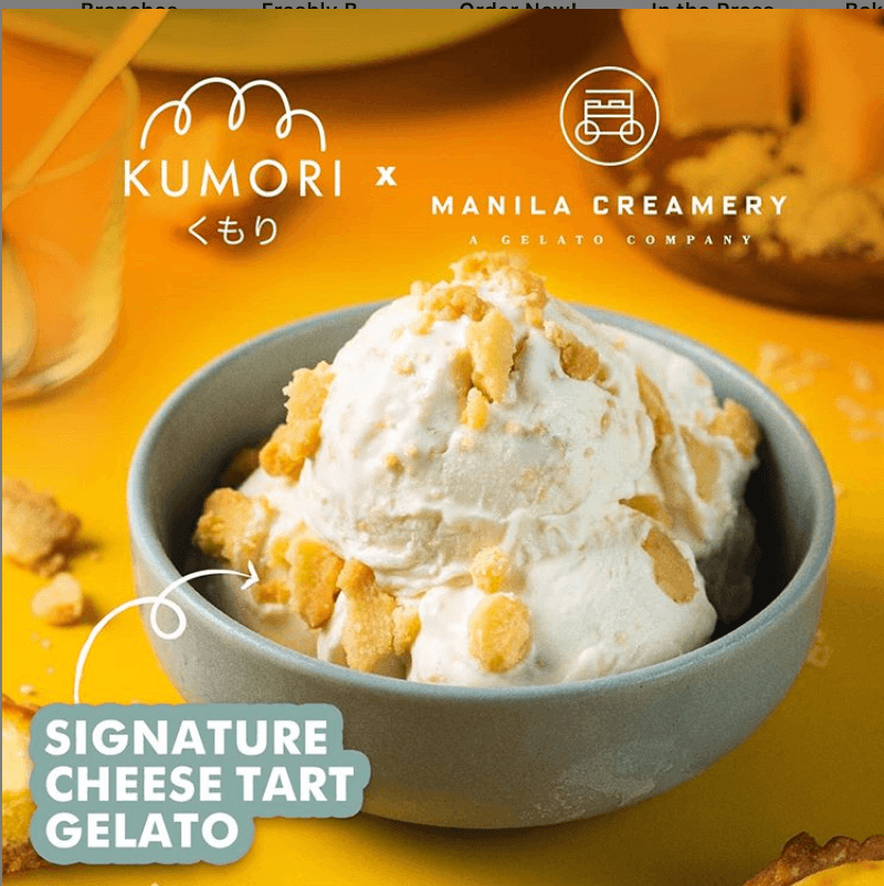 Kumori launches Cheese Tart Gelato with Manila Creamery