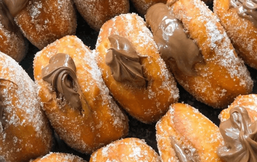 These Italian doughnuts are stuffed with Nutella filling