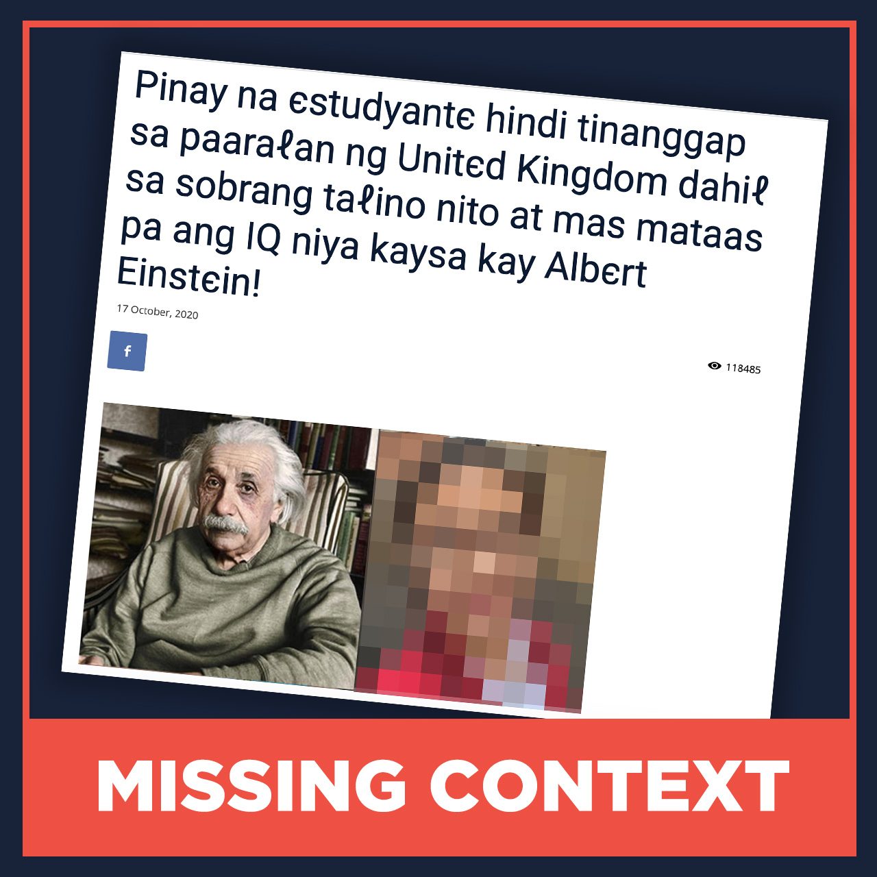 MISSING CONTEXT: Filipino student’s IQ is higher than Einstein’s