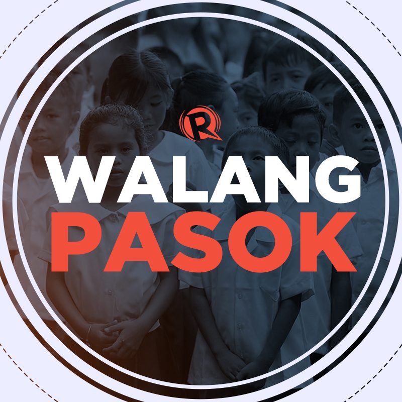 #WalangPasok: Class suspensions, Monday, October 26, 2020