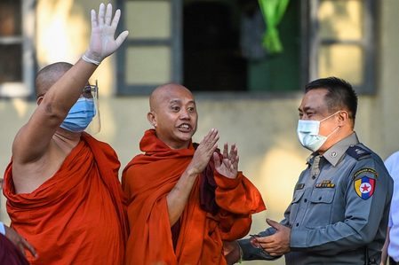 Fugitive Myanmar monk gives himself up after 18 months on run