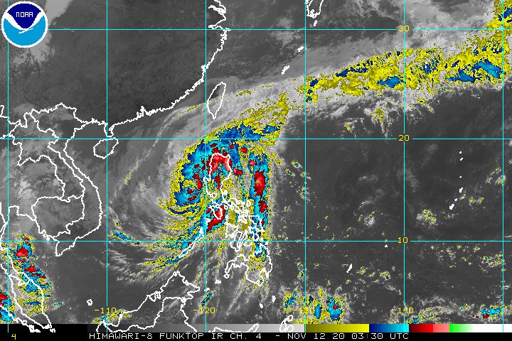 Typhoon Ulysses now over West Philippine Sea