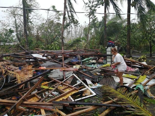 Bicol homes and schools in ruins after onslaught of Super Typhoon Rolly, lahar flow