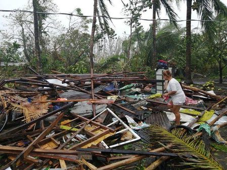 Bicol homes and schools in ruins after onslaught of Super Typhoon Rolly, lahar flow