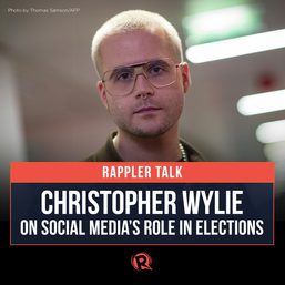 Rappler Talk: Christopher Wylie on social media’s role in elections