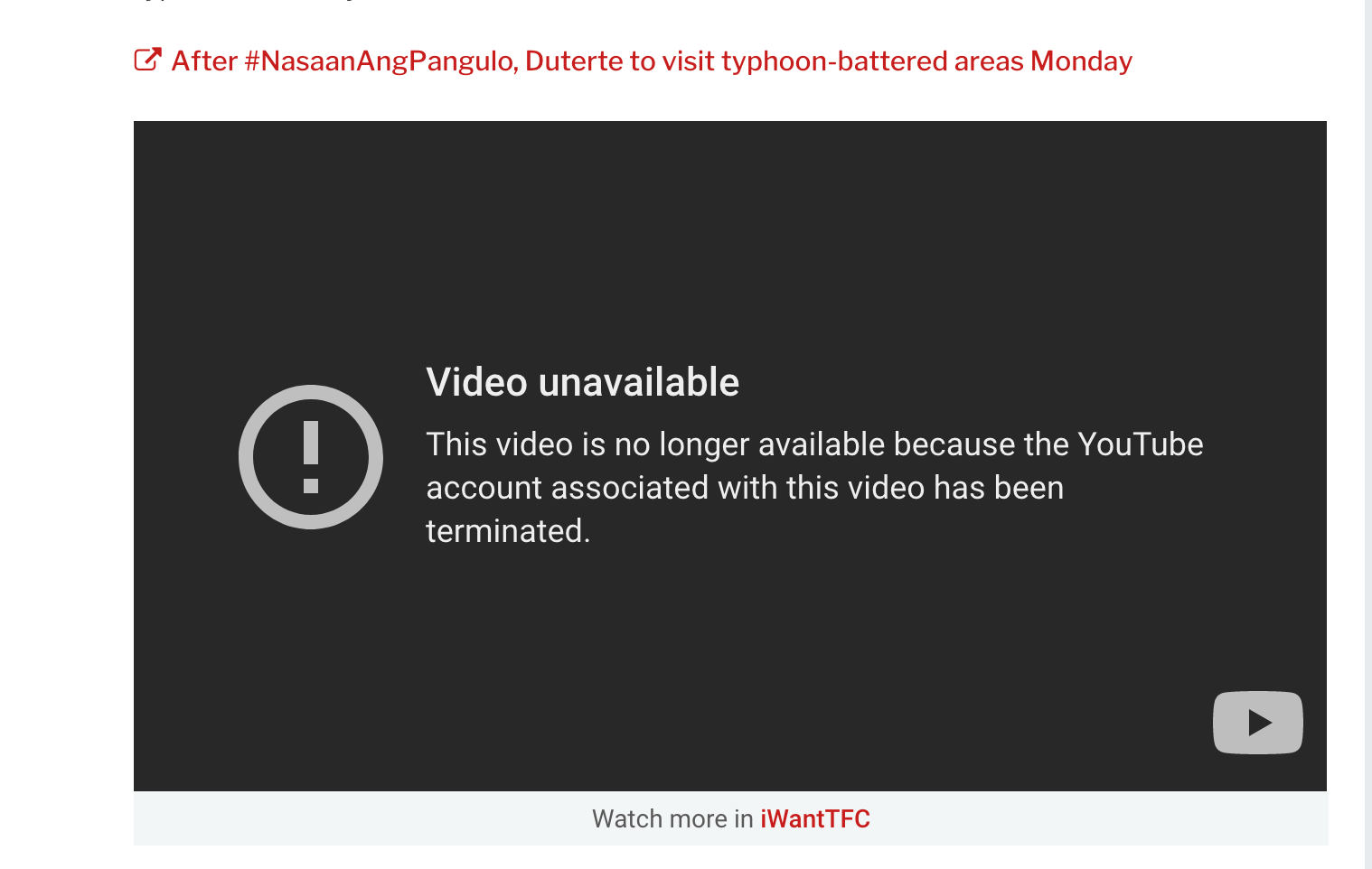ABS-CBN News’ YouTube channel down, account ‘terminated’