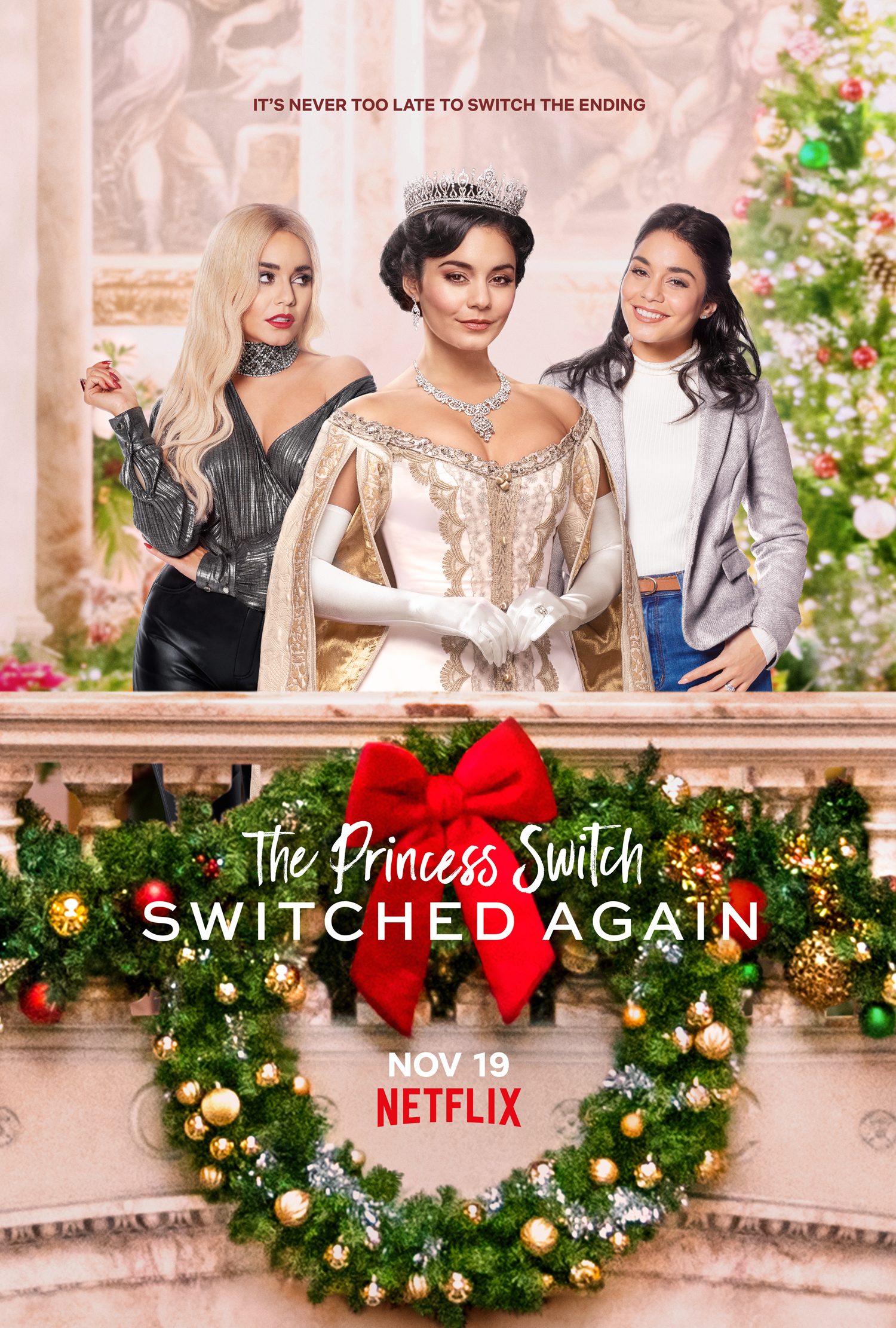 Vanessa Hudgens is princess, party girl, and producer in ‘The Princess Switch 2’