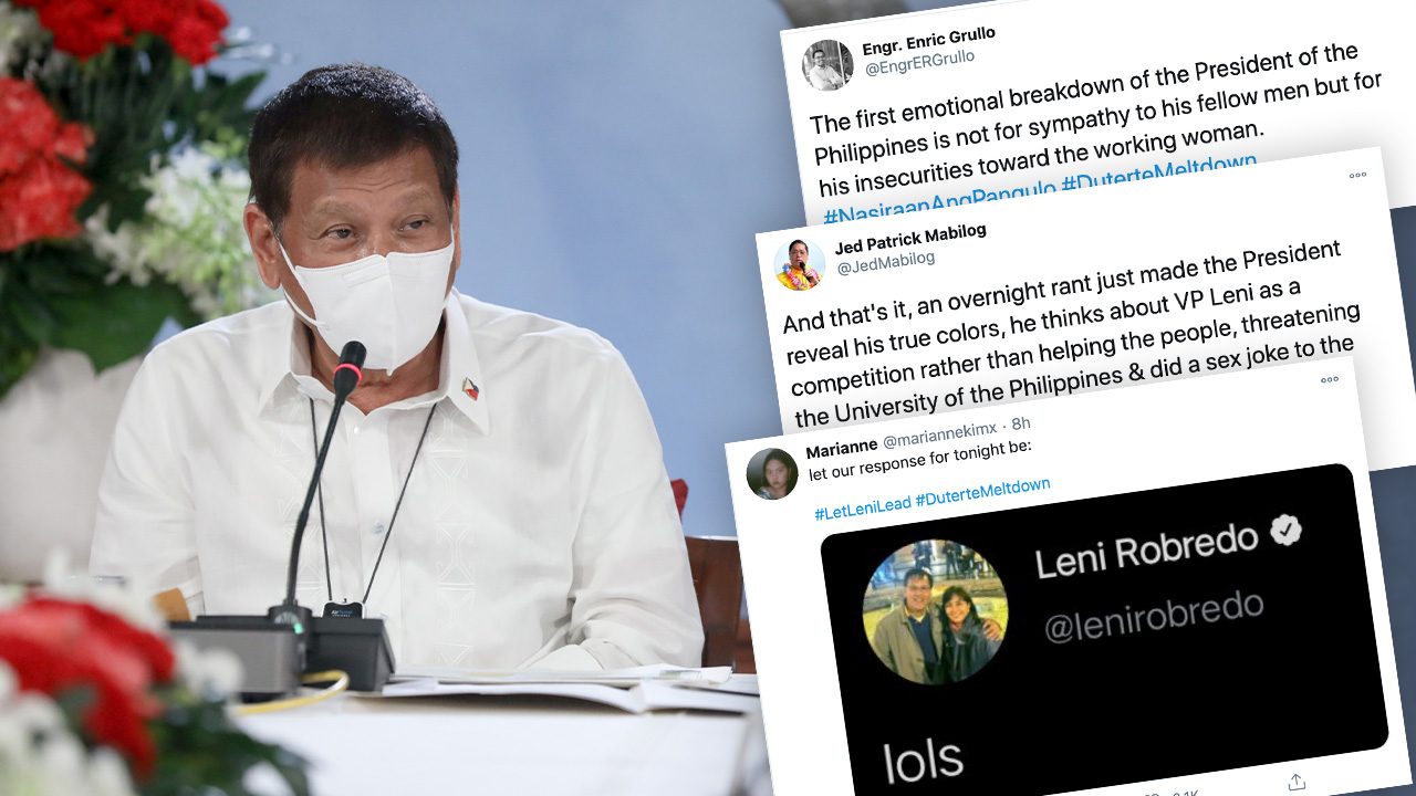 Duterte melts down and the internet is not having it