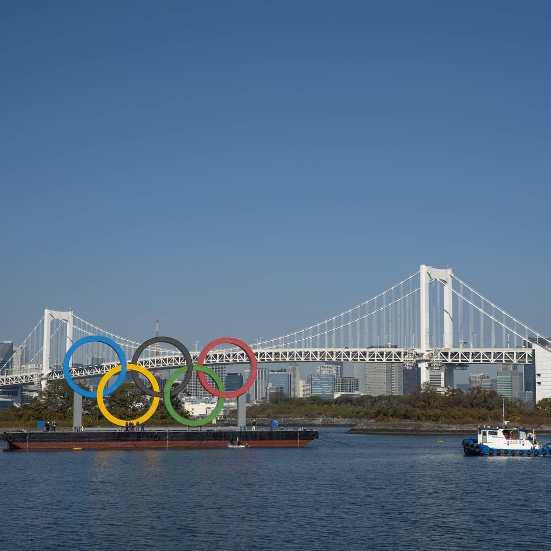 LOOK: Giant Olympic rings return as Tokyo bids to build excitement