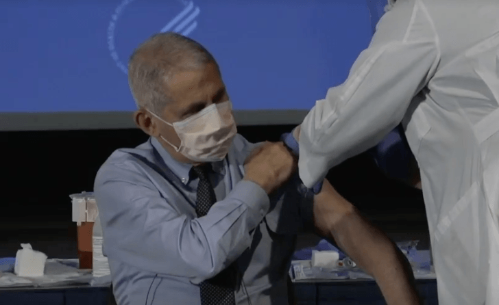 Top US scientist Anthony Fauci receives COVID-19 vaccine