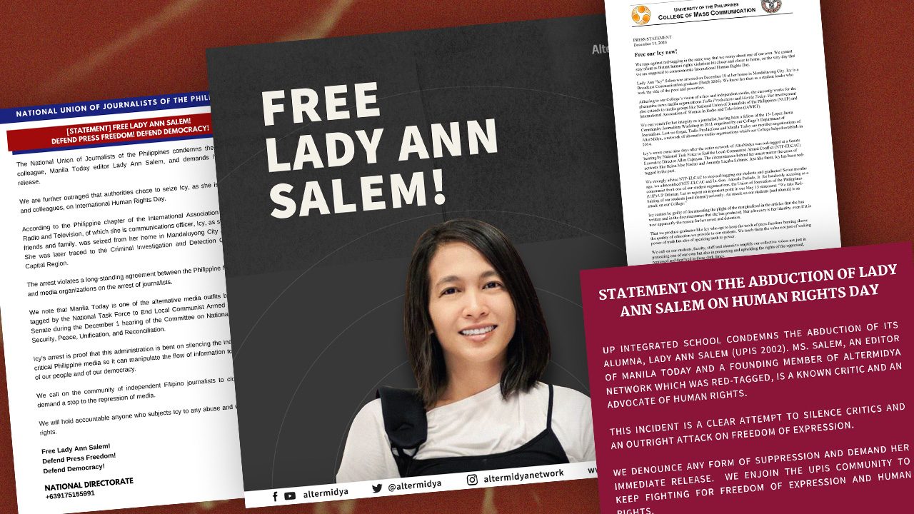 ‘Free Lady Ann Salem’: Groups demand release of Manila Today editor