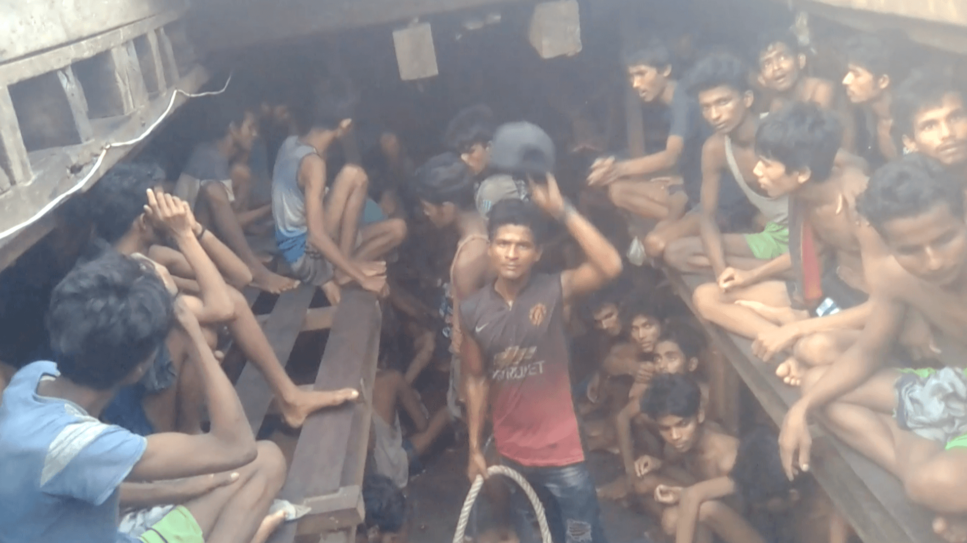 Smugglers beat Rohingya on trafficking boat