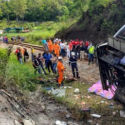 Bus falls off viaduct in Brazil, killing at least 16