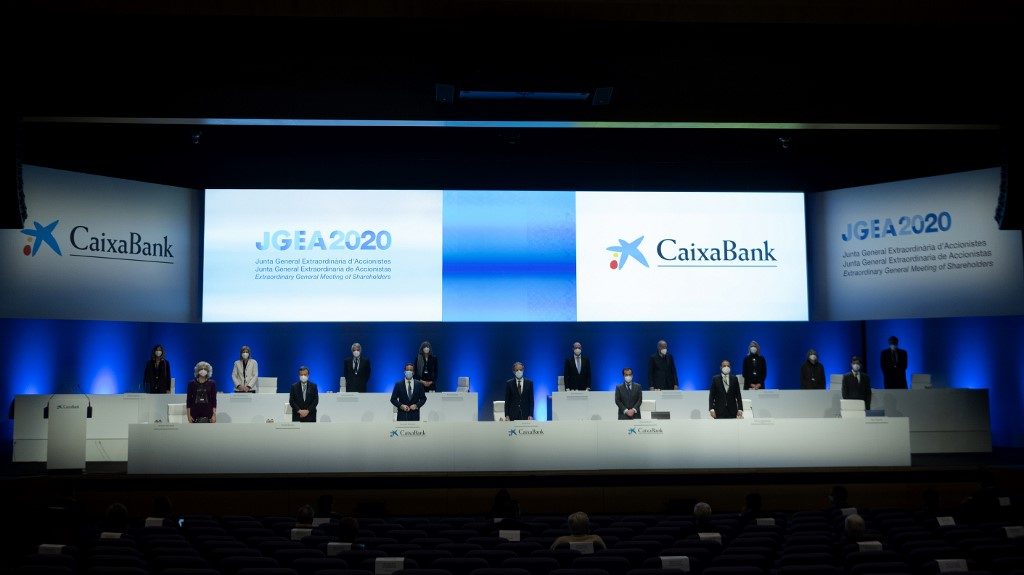 Shareholders in Spain’s CaixaBank approve Bankia merger