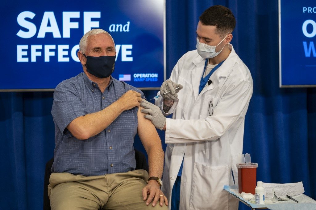 VP Pence gets a jab as Moderna vaccine nears US approval