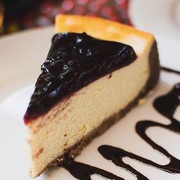 What makes a good blueberry cheesecake