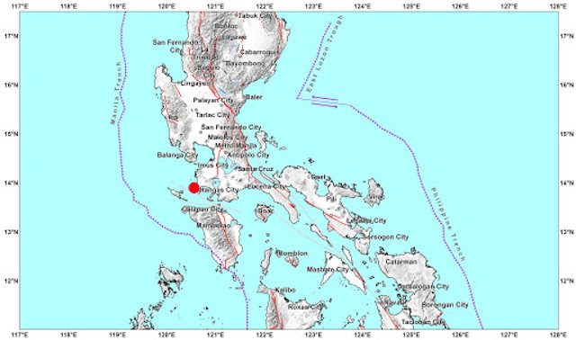 Magnitude 6.3 earthquake jolts Batangas on Christmas Day