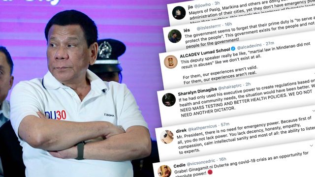 Netizens slam Duterte’s bid for ‘emergency powers’ in coronavirus outbreak