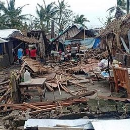Storms turn Camarines Sur village into wasteland before Christmas