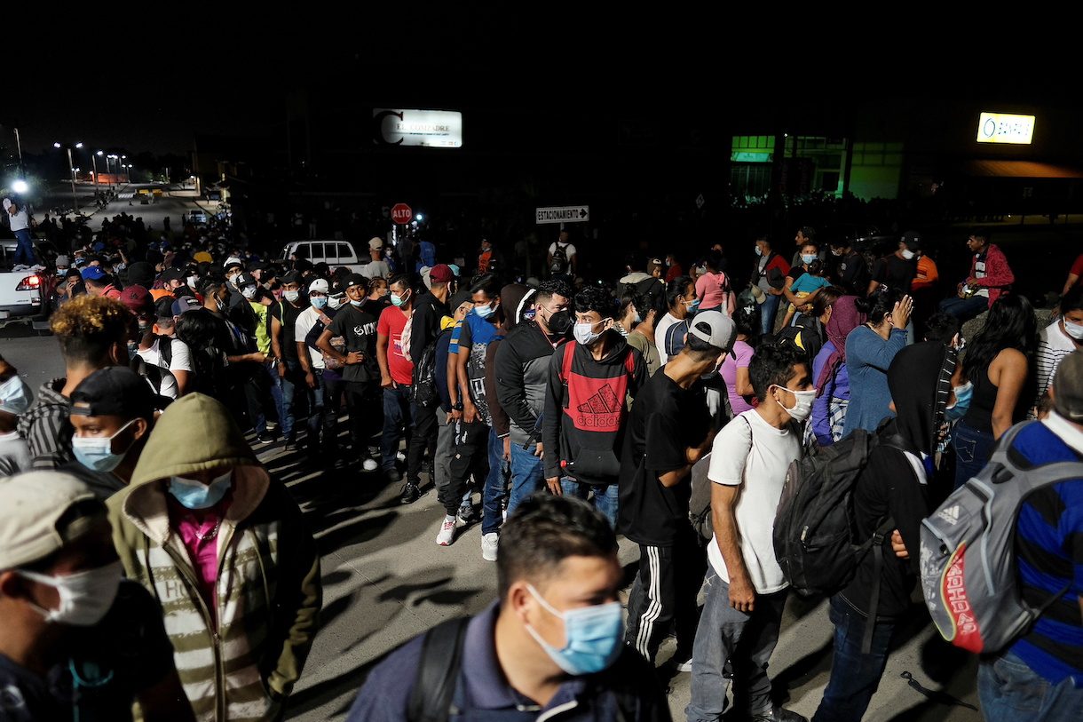 Hundreds of Central Americans gather for caravan aiming to reach US