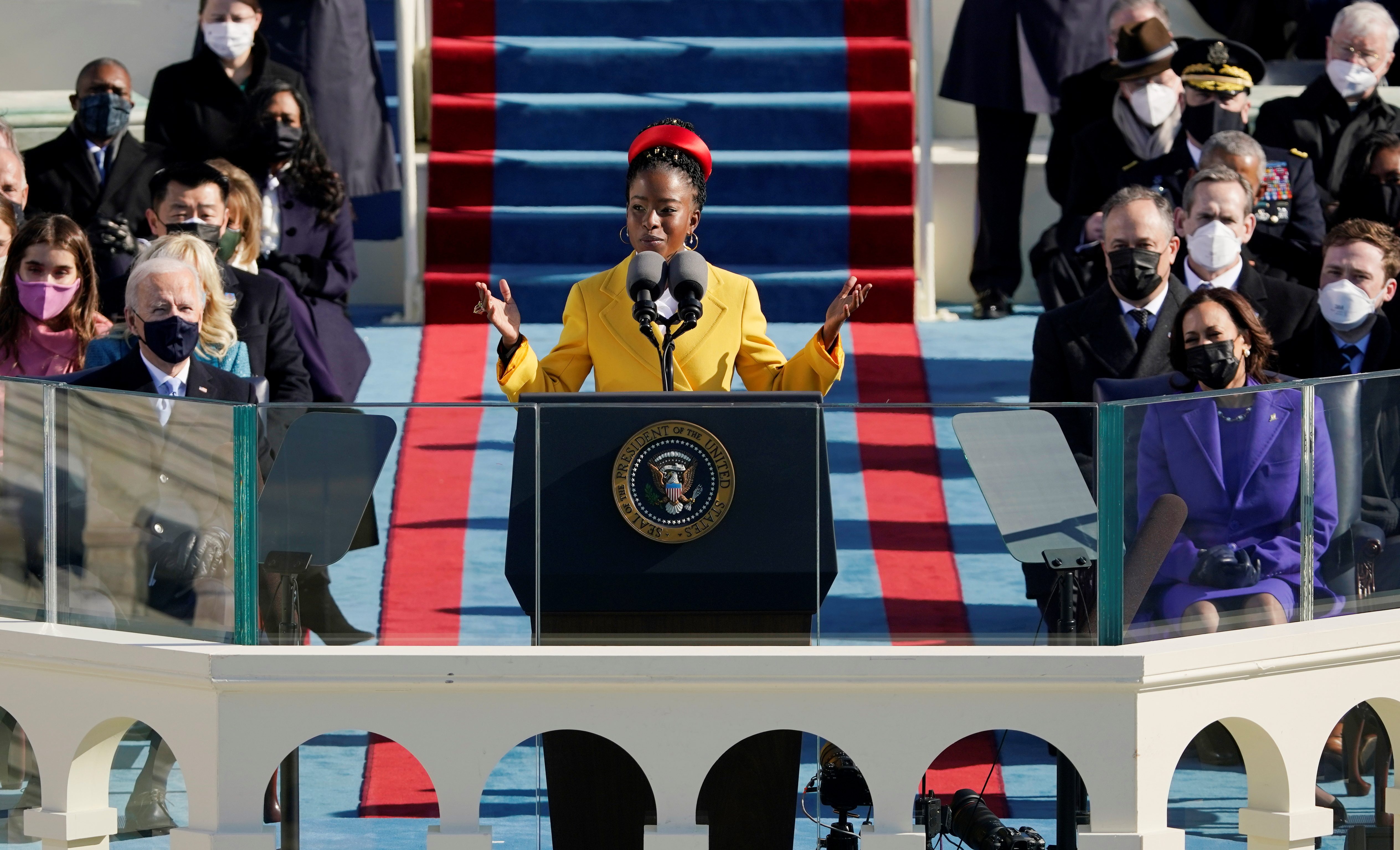 Poet Amanda Gorman captures ‘bruised, but whole’ US at Biden, Harris inauguration