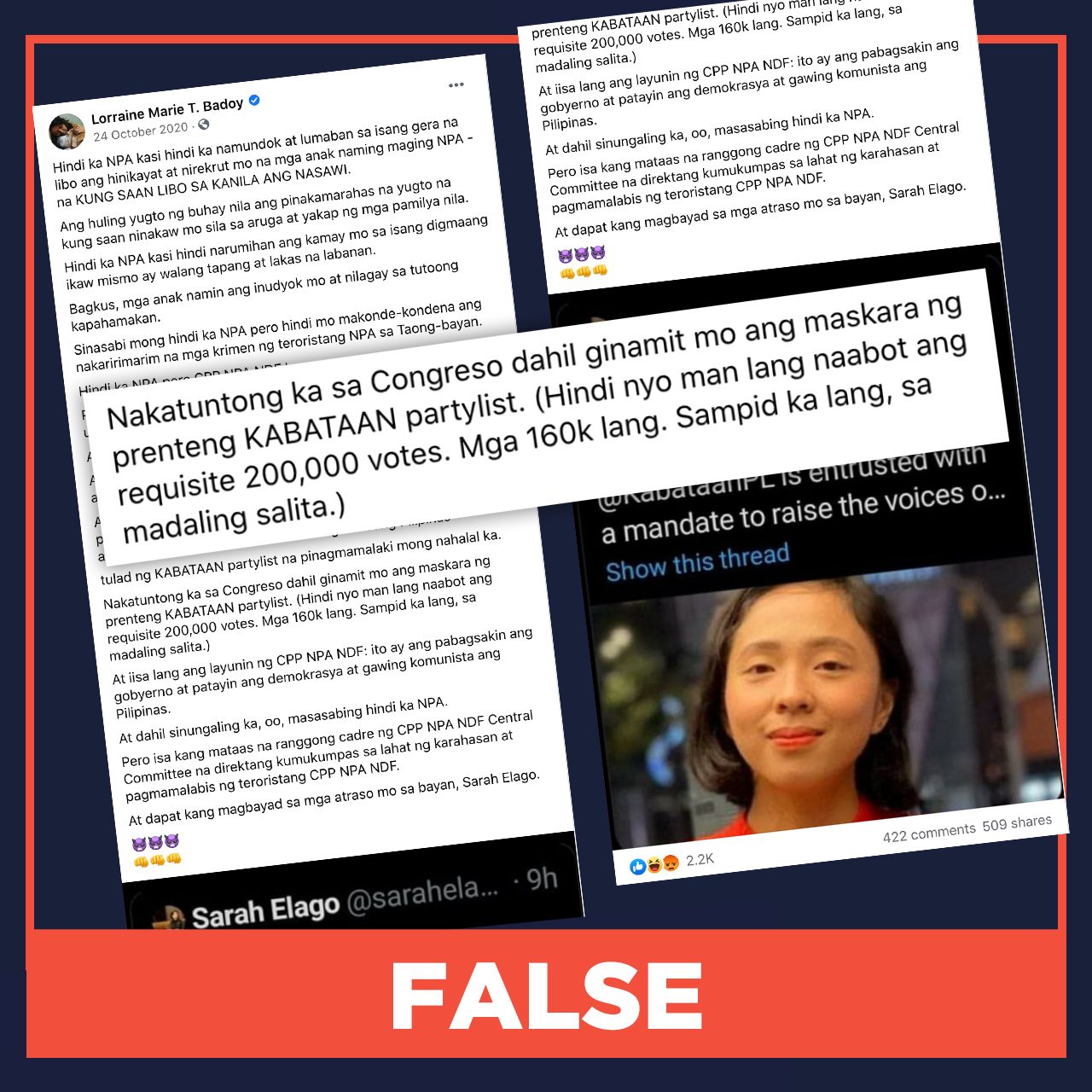 FALSE: Kabataan Partylist received about 160,000 votes in 2019 election