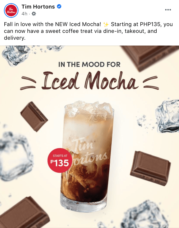 Tim Hortons offers new iced mocha drink