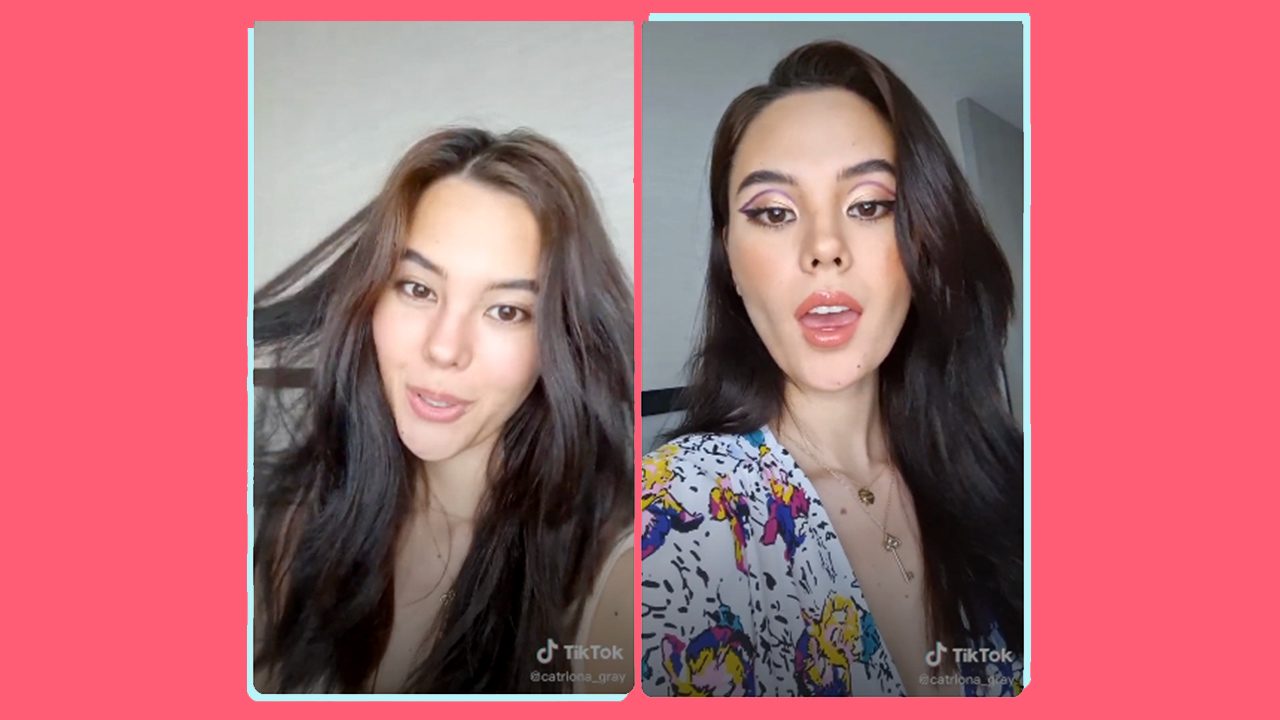 WATCH: Catriona Gray goes  from glam to barefaced in TikTok video