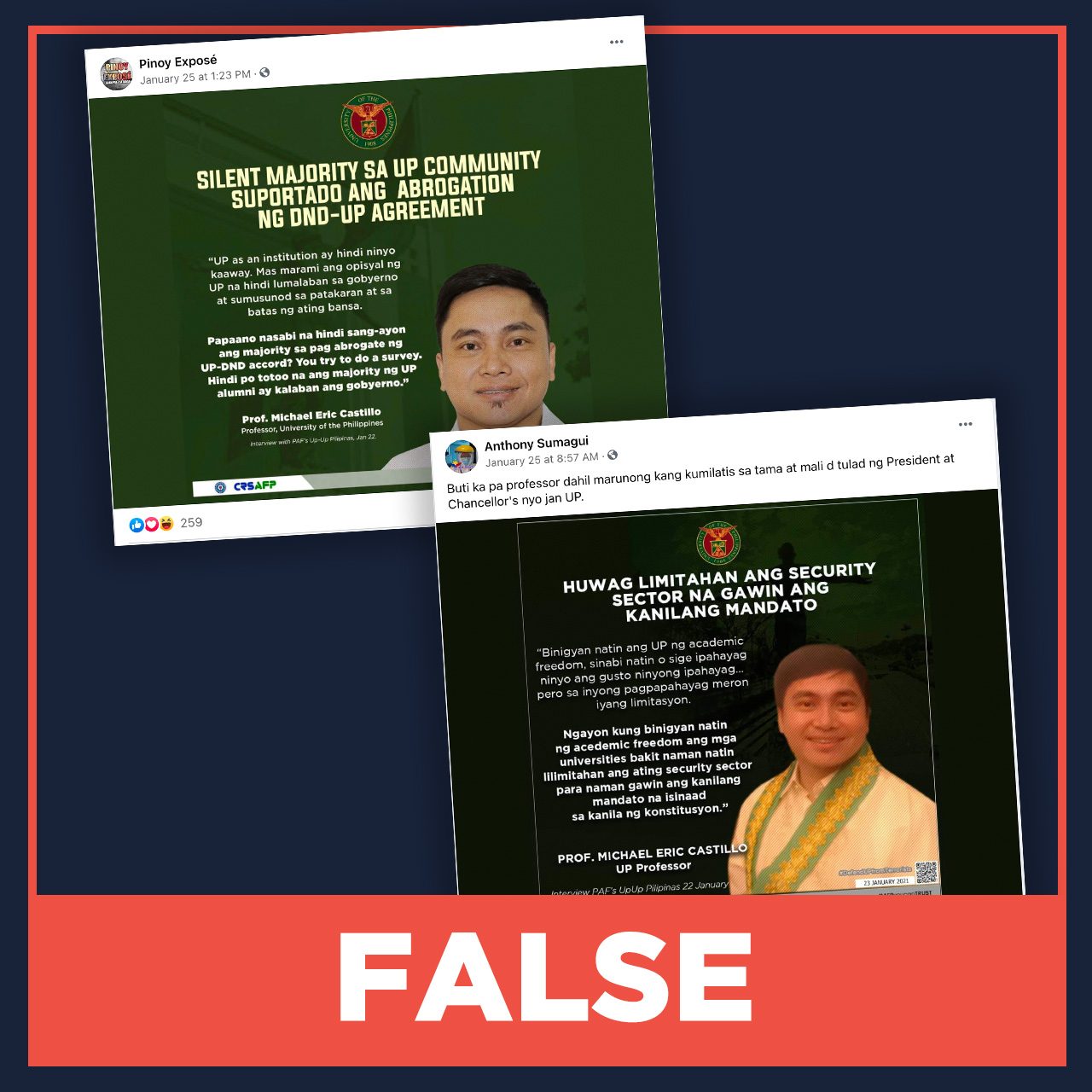 FALSE: ‘UP professor’ supports UP-DND accord termination