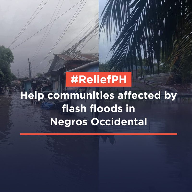 #ReliefPH: Help people affected by flash floods in Negros Occidental