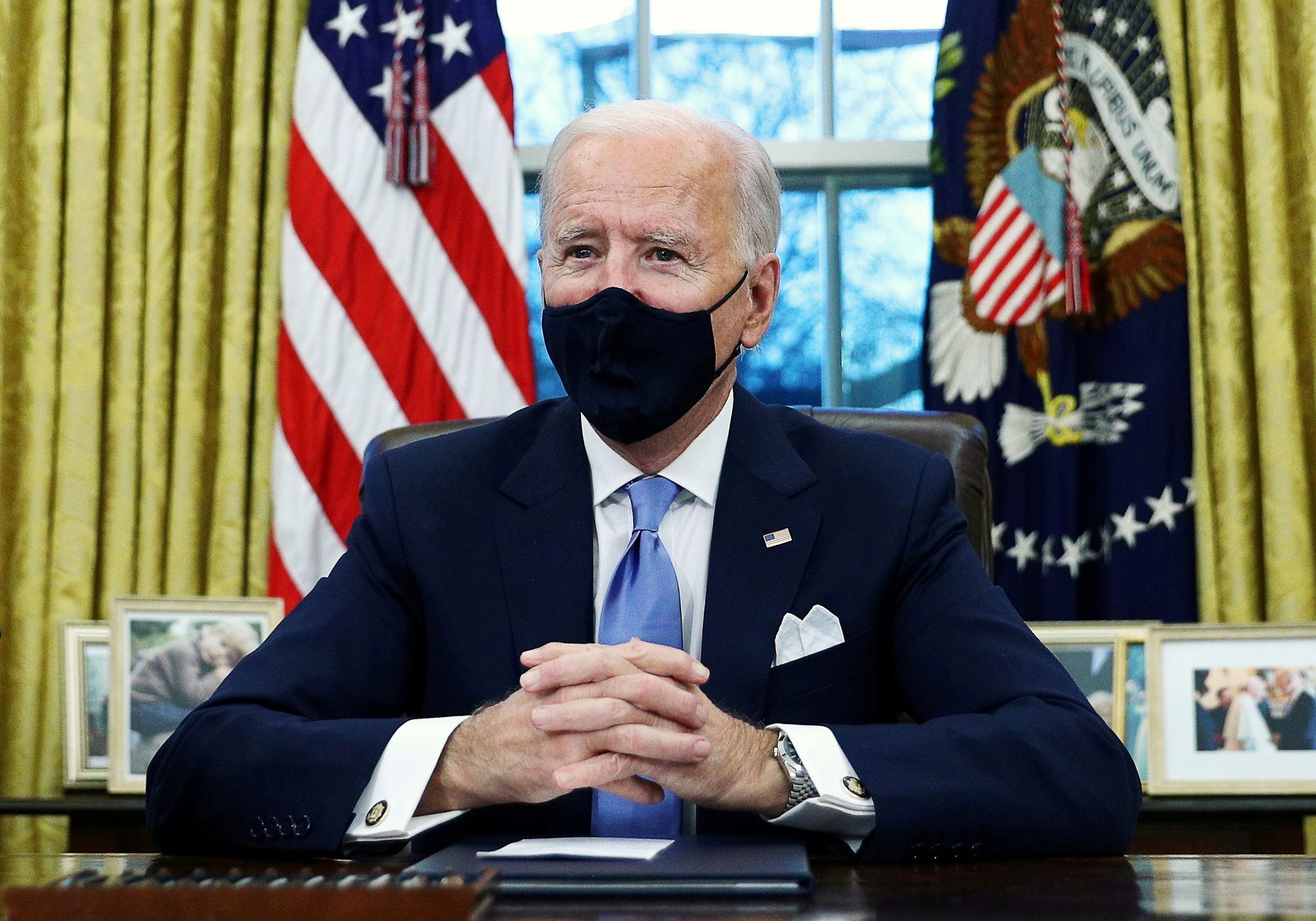 Biden launches COVID-19 initiatives on 1st full day in White House