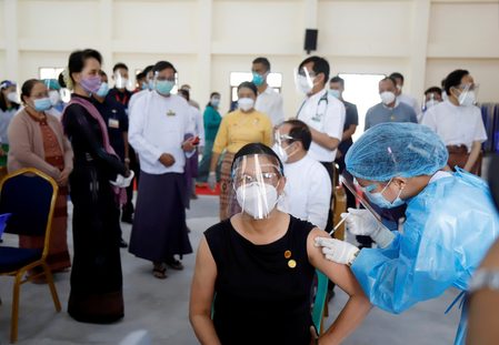 Myanmar prioritizes healthcare workers as it launches vaccination drive