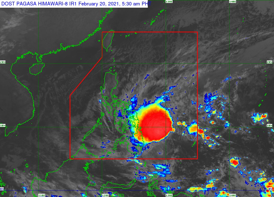 Tropical Storm Auring slightly weakens but heavy rain still expected